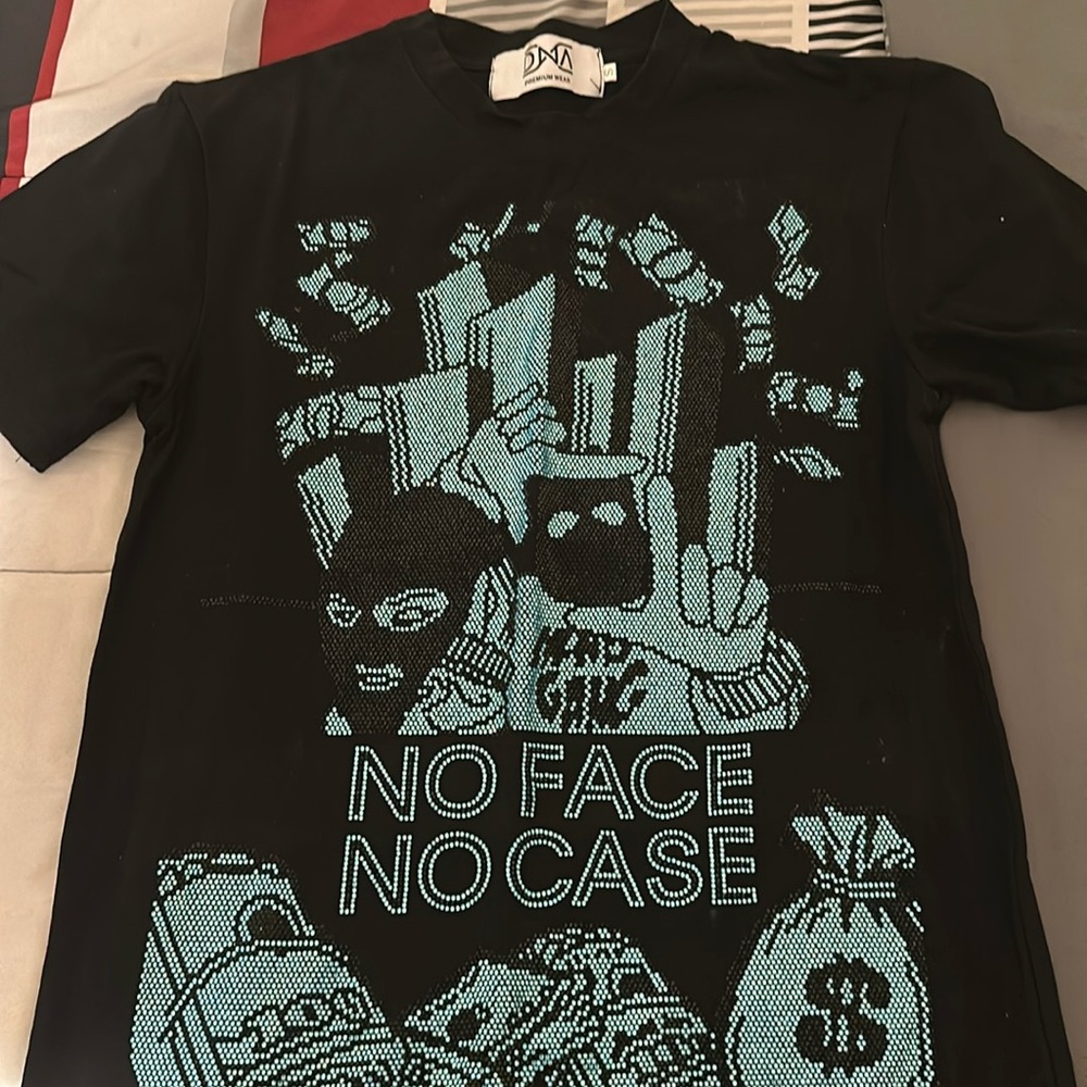 Men black and sky blue shirt